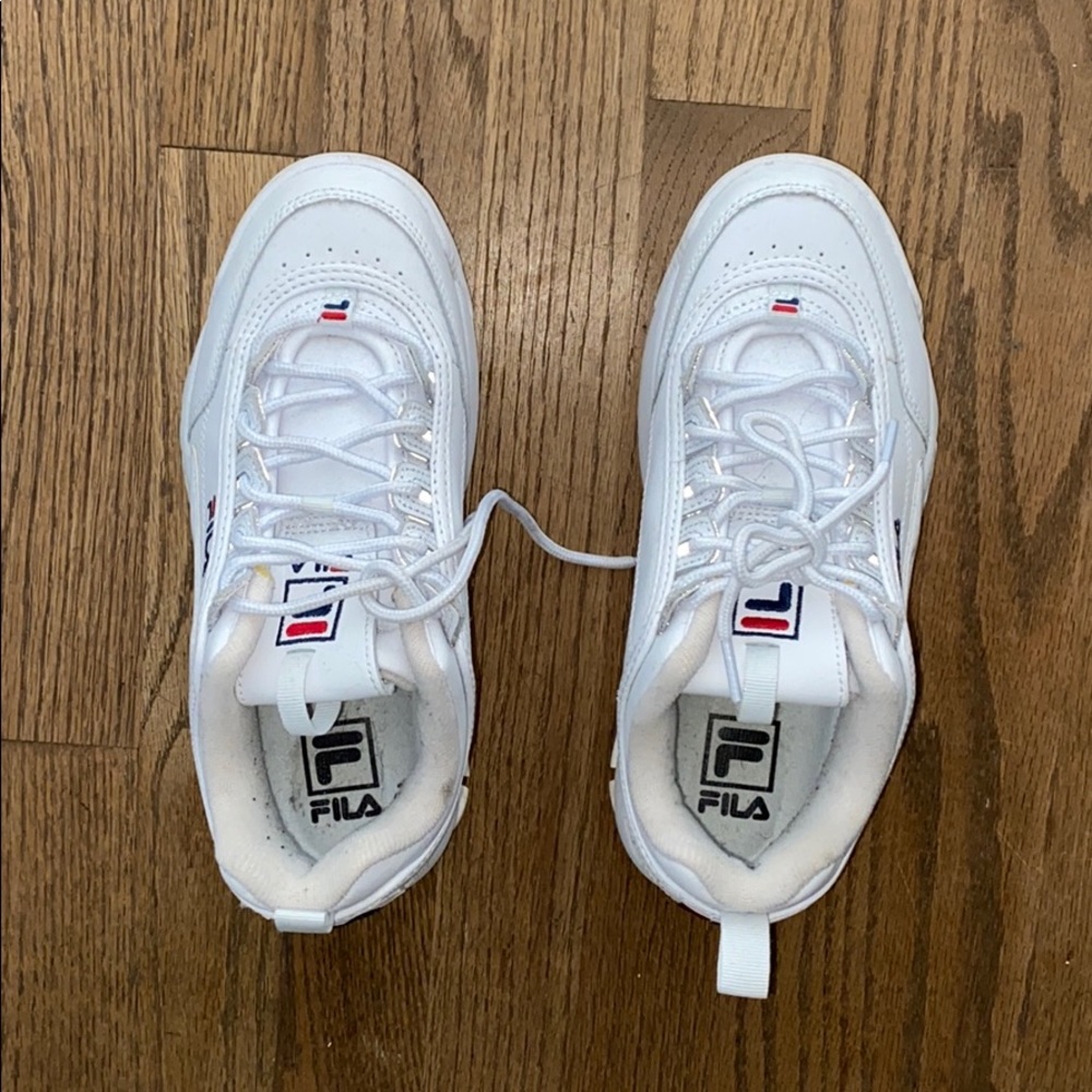 FILA Women's White Leather Athletic Sneakers